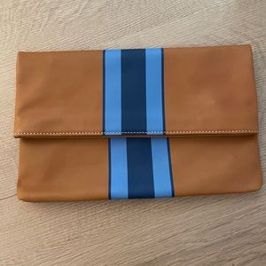 J. McLaughlin designer clutch. NEVER USED! Genuine leather.